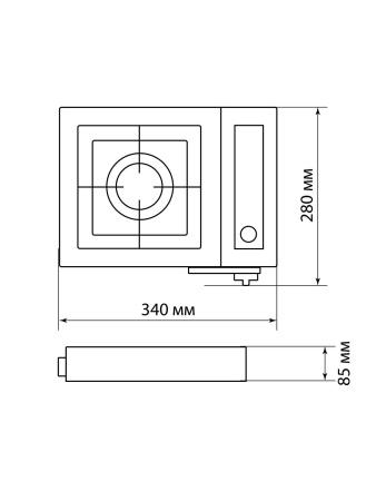 Плитка газовая портативная туристическая ГП-1Т, одноконф, кейс, TDM