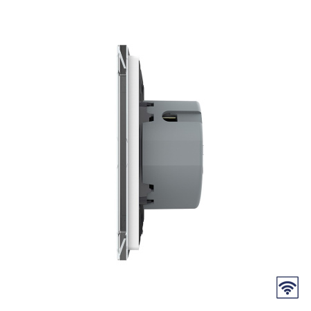 Сенсорный радиоуправляемый выключатель 1 клавиша 1 пост Белый Livolo