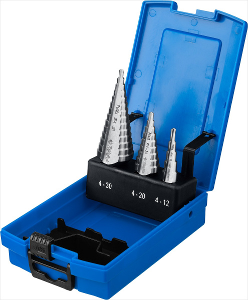 Набор ступенчатых сверл, 3 шт., 4-30мм,, серия Профессионал ЗУБР