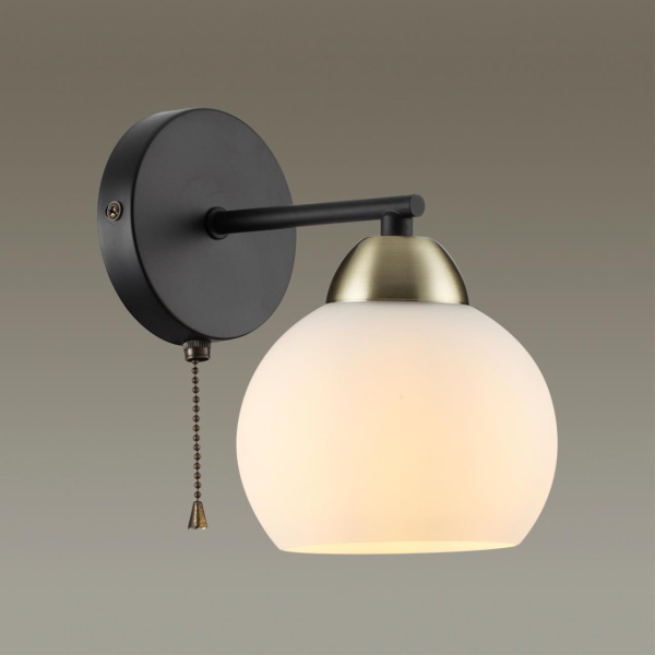 Бра с выкл.E27 40W 220V ROWAN черный,бронза LUMION