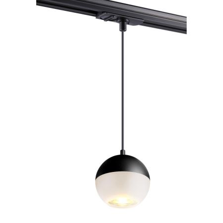 Св-к трековый однофазный,длина провода 1м IP20 GU10 9W 220V GARN черный NOVOTECH
