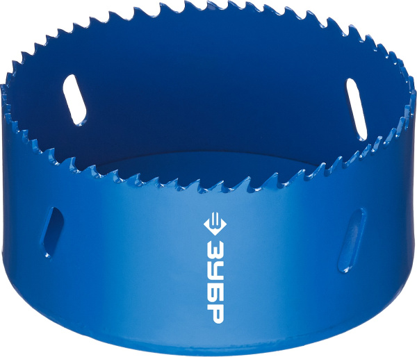 95мм, коронка биметаллическая, быстрорежущая сталь ЗУБР