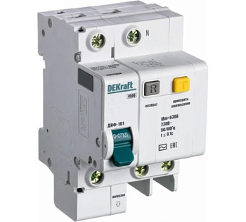 Дифференциальный автоматический выключатель АВДТ 1P+N 10А 30мА тип AC х-ка C ДИФ-101 4,5кА