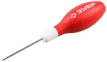 Шило "Мастер" сапожное, эргономичная обрезиненная рукоятка, длина 60мм, d 2мм ЗУБР