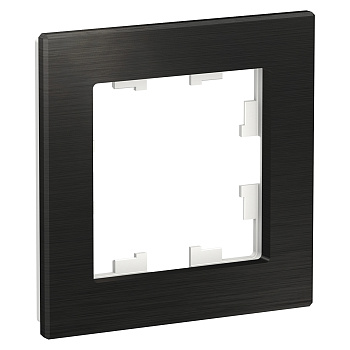 ATLASDESIGN NATURE Рамка горизонт/вертик 1 пост металл оникс IP20 Schneider Electric