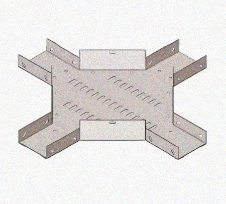 Лоток крестообразный перфорированный КМ 100х50 УХЛ1, горячее цинкование, S1,5
