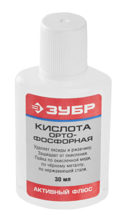 Кислота ортофосфорная, пластиковая банка, 30мл ЗУБР