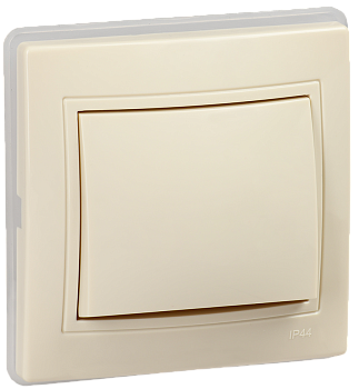 KVARTA Выключатель 1-клавишный ВС10-1-0-ККм-44 10А IP44 кремовый IEK