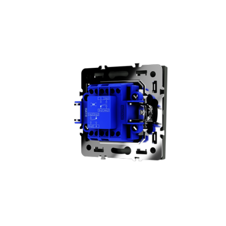 Перекрестный переключатель встраиваемый Voltum S70 одноклавишный 10А, (титан)