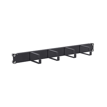 Кабельный органайзер 4 кольца 1U для 19" IT-корпусов, RAL9005 DKC Кабельный органайзер 4 кольца 1U для 19" IT-корпусов, RAL9005 DKC