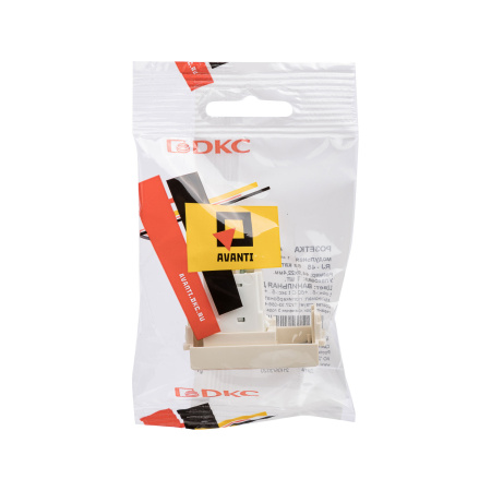 Компьютерная розетка RJ-45 модульная, кат.6А, "Avanti", "Ванильная дымка", 1 модуль DKC