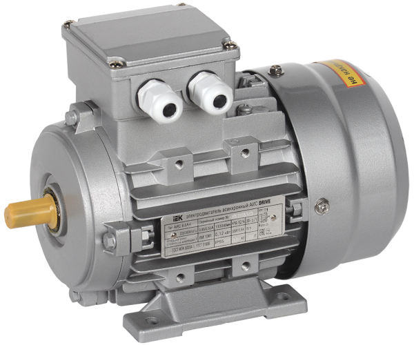 Электродвигатель асинхронный трехфазный АИС 63C4 380В 0,25кВт 1500об/мин 1081 DRIVE IEK