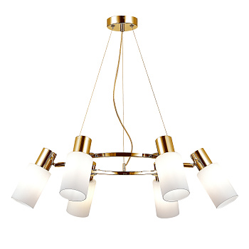 Светильник подвесной Латунь/Белый E14 6*60Вт SLE1139-303-06 EVOLUCE