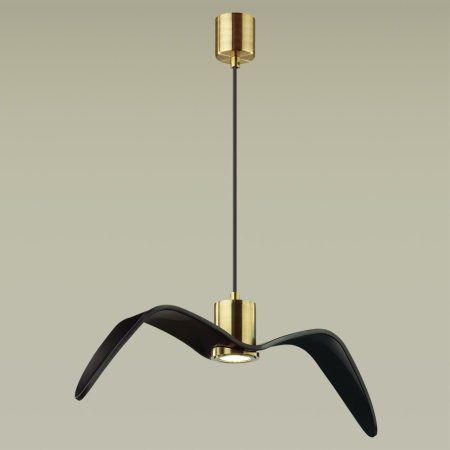 Подвес GU10 1*5W BIRDS чёрный/бронзовый/стекло ODEON LIGHT