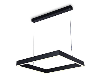 Светильник светодиодный подвесной с пультом FA6626 BK черный 65W 600*600*720 (ПДУ РАДИО 2.4G) Ambrella Light
