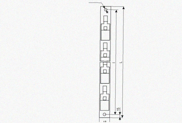 Стойка кронштейна рожкового криволинейного К1351.001-10 УТ1,5 горячее цинкование, 12 рожков, L1565, S3,0