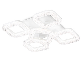 Светильник потолочный светодиодный с пультом FA3914/4+1 WH белый 80W 3000K/4200K/6400K 380*380*110 (ПДУ РАДИО 2.4G) Ambrella Light