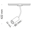 Светильник трековый 1*GU10 50Вт Черный IP20 Track lamps TR010-1-GU10-B Technical