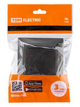 Розетка 2П+З 16А 250В IP44 с крышкой шоколад "Лама" TDM Розетка 2П+З 16А 250В IP44 с крышкой шоколад "Лама" TDM