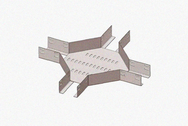 Лоток крестообразный глухой КМГ 100х50 У3, окрашенный, S1,0