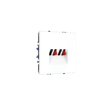 Розетка акустическая встраиваемая Voltum S70 4-местная, (белый матовый)