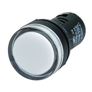 Сигнальный индикатор со встроенным диодом 24В, белый DKC