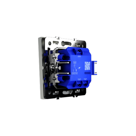 Проходной переключатель встраиваемый Voltum S70 одноклавишный с подсветкой 10А, (сталь)
