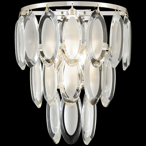 Бра Белое золото/Прозрачный E14 2*40Вт WE139.02.101 WERTMARK