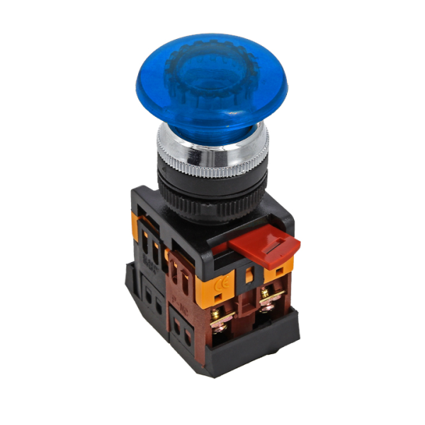 Кнопка AELA-22 синяя с подсветкой NO+NC 220В Грибок PROxima EKF Кнопка AELA-22 синяя с подсветкой NO+NC 220В Грибок PROxima EKF
