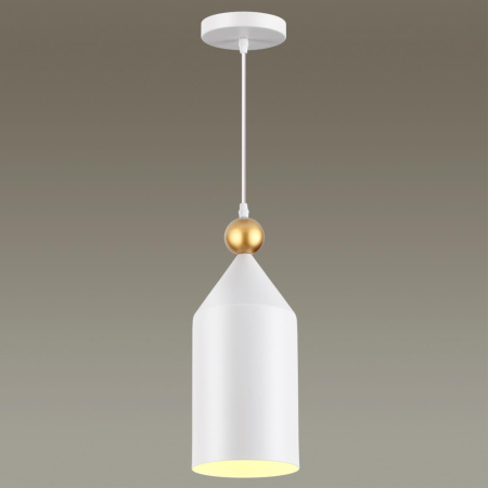 Подвес Е27 1*40W BOLLI белый/золотой B ODEON LIGHT