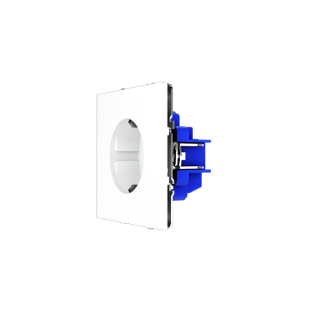 Розетка встраиваемая Voltum S70 с заземлением 16А, (белый матовый)