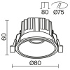 Встраиваемый светильник LED 12Вт Черный IP20 Downlight DL058-12W3K-B Technical Maytoni