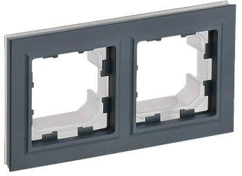 BRITE Рамка 2-местная IP44 РУ-2-БрГ-44 графит IEK