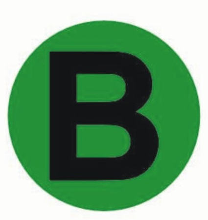 Наклейка "B" d=20мм PROxima EKF