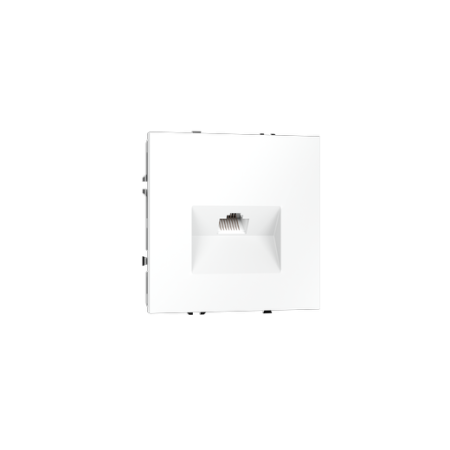 Розетка компьютерная встраиваемая Voltum S70 RJ45 КАТ.6, (белый матовый)