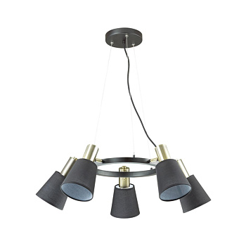 Люстра E14 5*40W 220V MARCUS черный LUMION