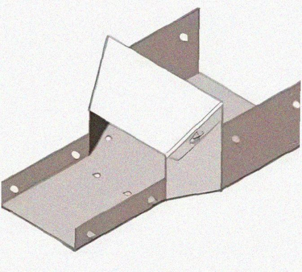Лоток переходной замковый ЛПЗ 200х100-100х100 УХЛ1, горячее цинкование, S1,5