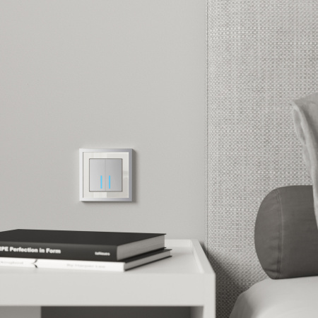 Baguette Рамка на 1 пост (белый/серебро) Werkel