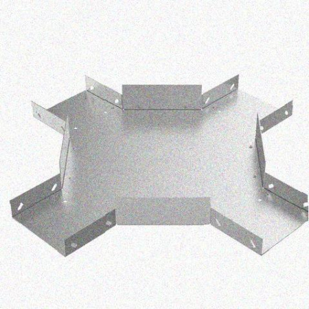 Лоток крестообразный замковый глухой КМЗГ 300х80 УТ1,5, горячее цинкование, S0,8