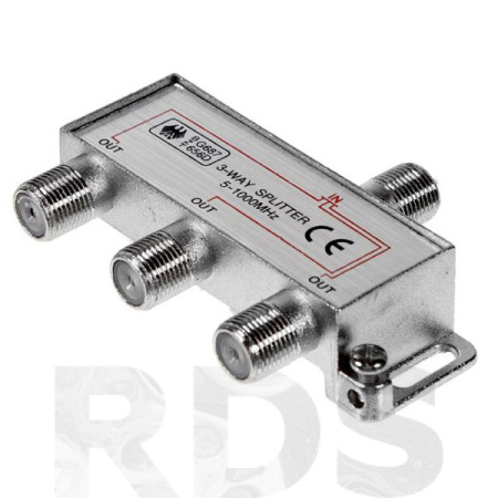 Разветвитель на 3 TV (5-1000MHz) на F в блистере
