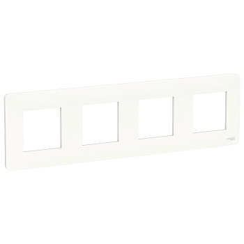 Unica Studio Рамка горизонт/вертик 4 пост . белая IP20 Schneider Electric