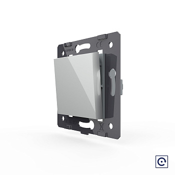 Одноклавишная механическая кнопка (звонок), цвет серый (механизм) Livolo