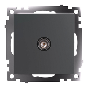 Розетка телевизионная 1-местная (механизм), 75 Ом, 5-862МГц, серия Катрин, графит, GLS00-7108-06 STEKKER