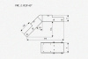 Лоток замковый глухой КСЗГ 150х100-45 УХЛ1 для поворота трассы вниз на 45, оцинкованный лист S1,5
