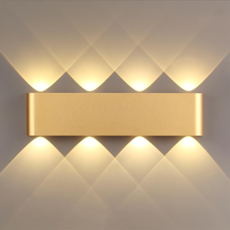 Настенный св-к LED 3000K 8W 220V MAGNUM золотистый/металл ODEON LIGHT