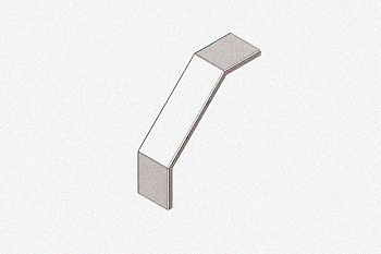 Крышка лотка замкового КЛСЗ 200х85-90 УТ1,5 для поворота трассы вниз на 90, горячее цинкование, S1,5