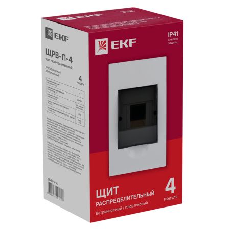 Щит распред, встраиваемый ЩРВ-П- 4 IP41 PROxima EKF