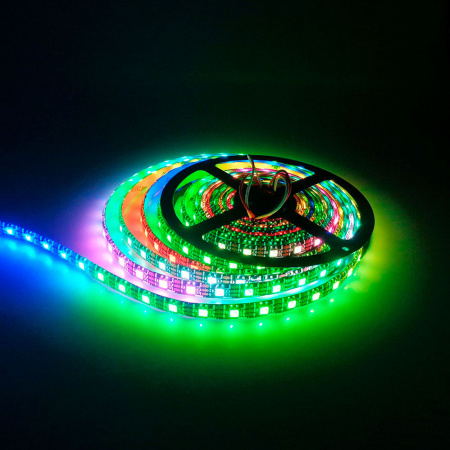 Лента св/д адресная WS2812b 5050 5V 14,4W 60led IP33 RGB Giant4