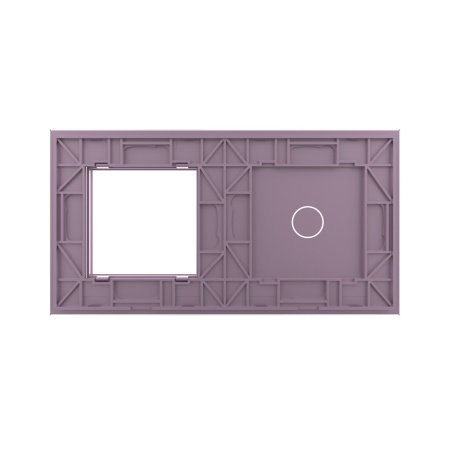 Панель для сенсорного выключателя и розетки, 1 клавиша, цвет розовый, стекло Livolo