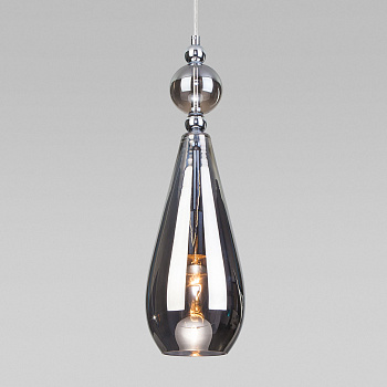 Подвесной светильник с плафоном 1*E14 40Вт хром IP20 (50202/1 дымчатый) Eurosvet